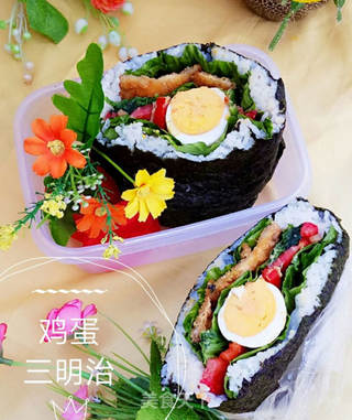 鸡蛋三明治的做法步骤:17