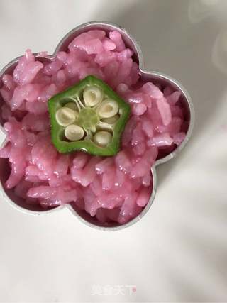 #信任之美五常大米试吃#粉色花儿饭团的做法步骤:8