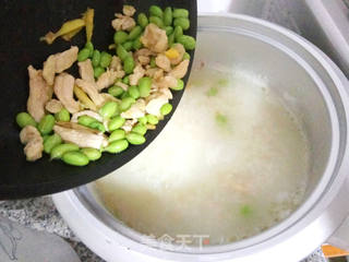#信任之美五常大米试吃#毛豆鸡肉粥的做法步骤:10
