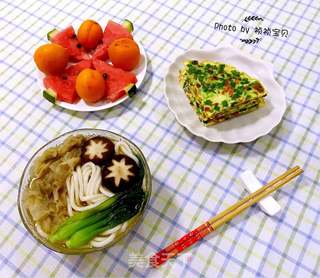 时蔬肉燕乌冬面的做法步骤:8