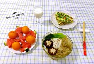 时蔬肉燕乌冬面的做法步骤:9
