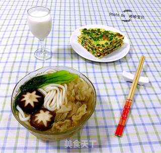 时蔬肉燕乌冬面的做法步骤:11