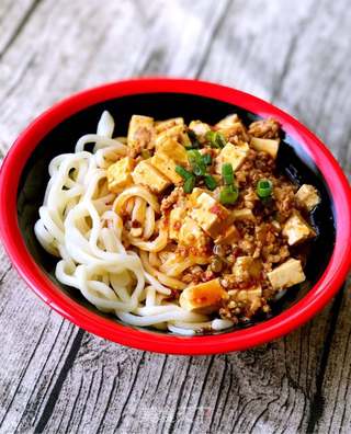 麻婆豆腐盖浇面的做法步骤:17