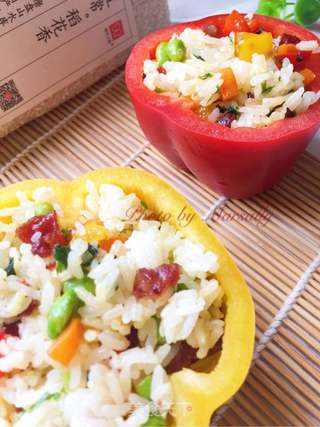 #信任之美五常大米试吃#彩椒炒饭的做法步骤:16