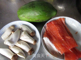 燕麦饭配三文鱼蘑菇汤的做法步骤:4