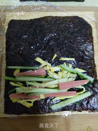 菠菜双拼寿司的做法步骤:10