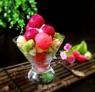 缤纷酸奶水果沙拉的做法步骤:7