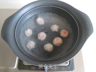 番茄木耳菜肉丸汤的做法步骤:6