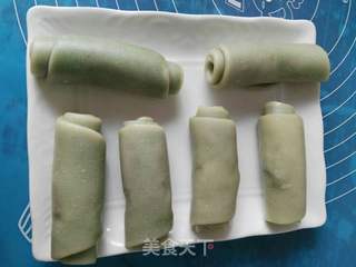 抹茶螺旋酥的做法步骤:16