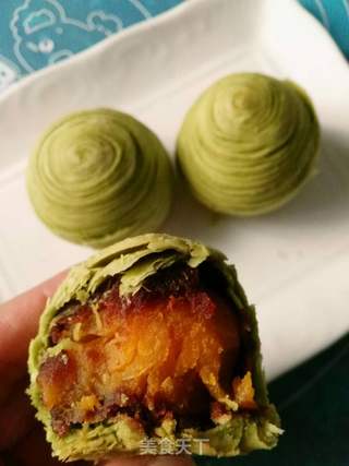 抹茶螺旋酥的做法步骤:31