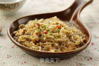 酸菜苕粉肉丝的做法步骤:9