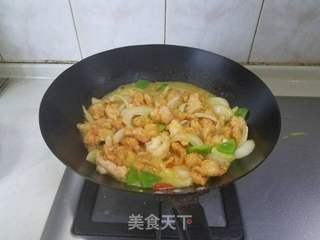泰式咖喱虾的做法步骤:6