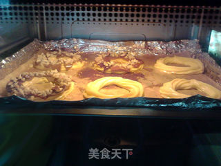 奶油卡仕达泡芙圈的做法步骤：11