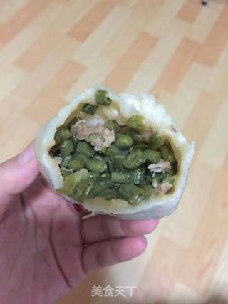 豆角肉丁包的做法步骤:6