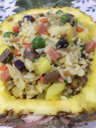 五彩菠萝饭的做法步骤:10
