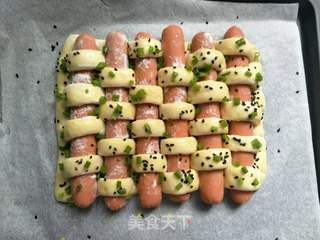 嫩烤箱之嫩烤香肠馒头的做法步骤:8