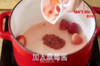 自制草莓糖浆雪花冰的做法步骤:5
