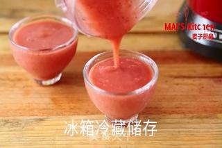 自制草莓糖浆雪花冰的做法步骤:12