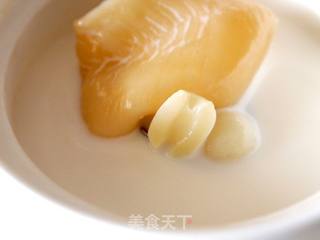 莲子冰糖炖花胶的做法步骤:5