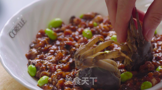 六月黄毛豆蒸肉饼的做法步骤:3