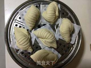 酒酿贝壳馒头的做法步骤:10