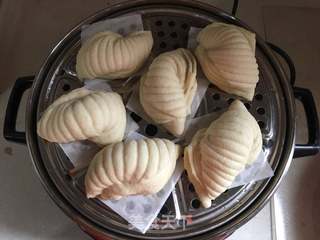 酒酿贝壳馒头的做法步骤:11