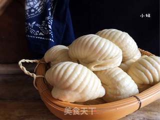 酒酿贝壳馒头的做法步骤:14