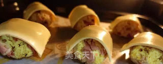 奶酪烤饭团的做法步骤:4