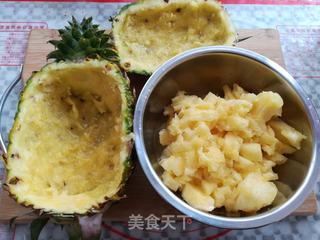 菠萝蛋炒饭的做法步骤:4