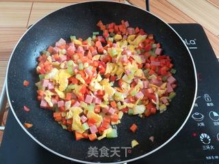 菠萝蛋炒饭的做法步骤:12