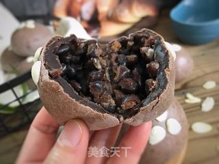 可可麻薯蜜豆包 的做法步骤:12