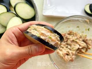 蚝汁蒸茄盒的做法步骤:4