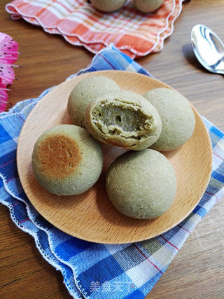 抹茶椰蓉麻糬小面包的做法步骤：8