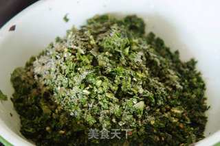 婆婆丁馅麦穗饺子的做法步骤:4