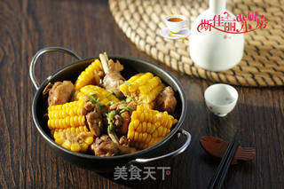 玉米烧鸡腿的做法步骤:9