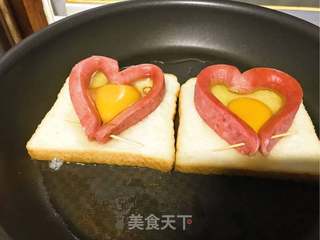 早餐爱心吐司的做法步骤:5