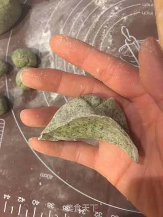 青苧麻饺子的做法步骤:4