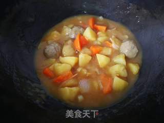 咖喱肉丸盖浇饭的做法步骤:7