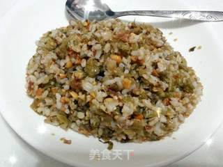 咸菜花生粒炒饭的做法步骤:15