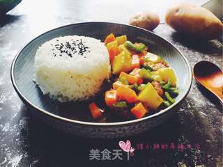 咖喱鸡排饭的做法步骤:15