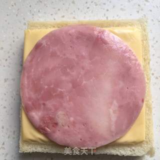 港式火腿西多士的做法步骤:3