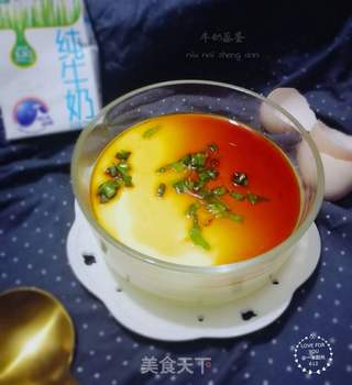 牛奶蒸蛋的做法步骤:7