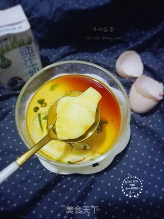 牛奶蒸蛋的做法步骤:8