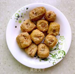 油豆腐塞肉的做法步骤:8