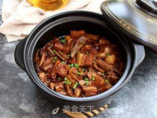 香菇笋干炖肉的做法步骤:14