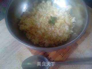 黄金蛋炒饭(电饼铛版)的做法步骤:7