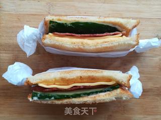 培根芝士三明治的做法步骤:16