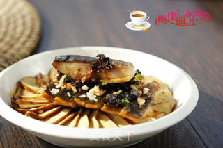 豆豉腊鱼蒸香干的做法步骤:7