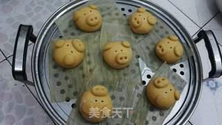 南瓜黄金招财猪馒头的做法步骤:15