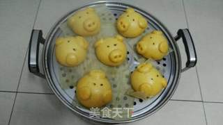 南瓜黄金招财猪馒头的做法步骤:16